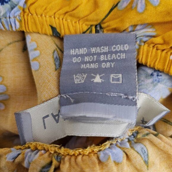 Lark & Grey Floral Crop Yellow Short Sleeve Top And Skirt - Picture 7 of 9